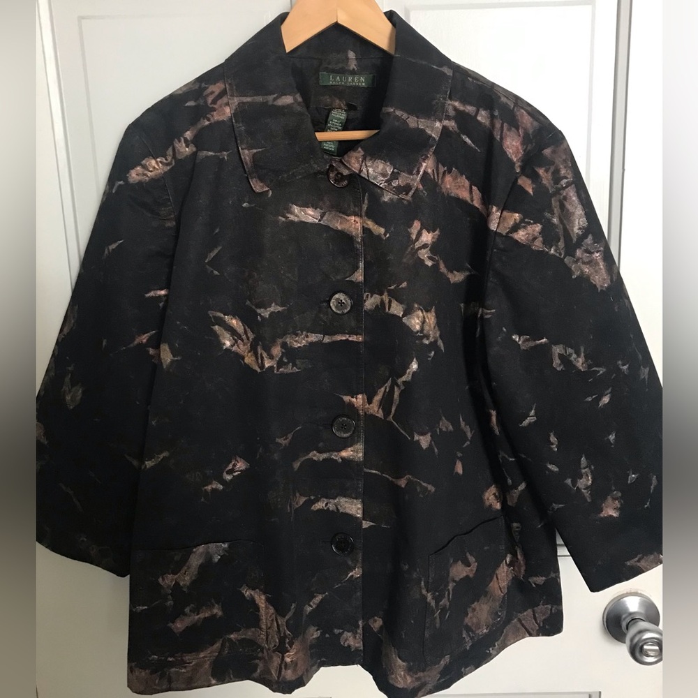 Hand-Painted Ralph Lauren jacket, metallic copper
